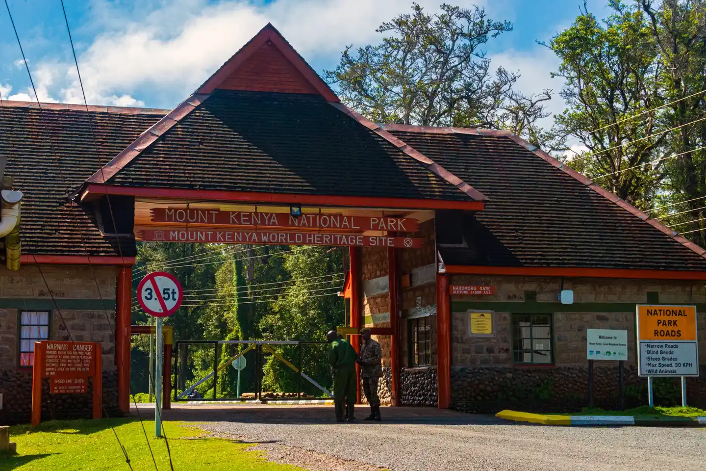 Naro Moru Gate at Mount Kenya National Park, shown as regional access context and not as the Gathiuru route entrance.